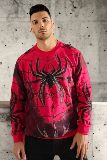 Sudadero Aracnido Rojo Intenso